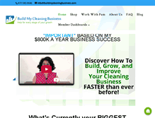 Tablet Screenshot of buildmycleaningbusiness.com